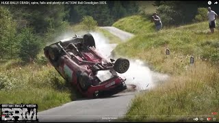 HUGE RALLY CRASH spins fails and plenty of ACTION Rali Ceredigion 2023 [upl. by Eilloh]