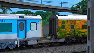 WDM3D DIESEL ENGINE SHUNTING DURONTO TO SATABADI COACHESRailfans  train sim trainvideo [upl. by Cottrell353]