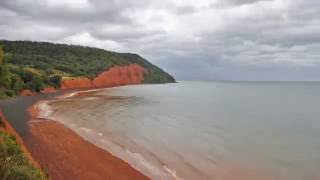 Six Hour Time Lapse of the Ocean Low to High Tide Blomidon Provincial Park Nova Scotia [upl. by Karlow]