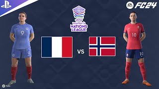 FULL MATCH  France vs Norway  Womens UEFA Nations League  EA FC 24 PS5 [upl. by Charo]