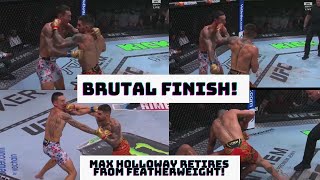 Ilia Topuria Brutally RETIRES Max Holloway From The Featherweight Division At UFC 308 [upl. by Nabetse]