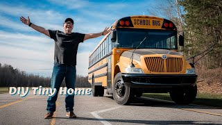 From Bus to Bliss Our Tiny Home Conversion Journey [upl. by Salokin]