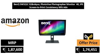 BenQ SW321C 32 PhotoVue Photographer Monitor 4K IPS Screen to Print Consistency 99 Ado [upl. by Nosac935]