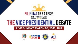 PiliPinas Debates 2022 The Turning Point  The Vice Presidential Debate  ABSCBN News livestream [upl. by Gnim]