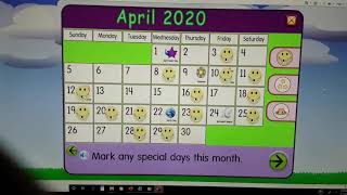 Starfall Make A Calendar April 2020 [upl. by Nomaj]