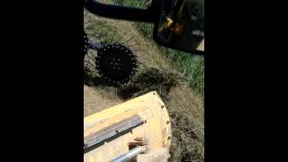 Wheel rake for road grader [upl. by Sherwin]