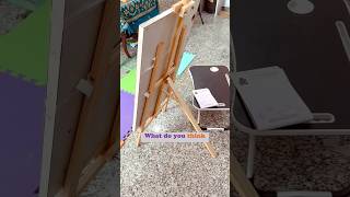 DIY easel stand 😍 for painting🤫assembling easel for art and oil painting by ankitagargstudio [upl. by Marga985]