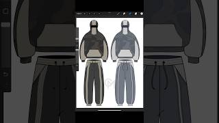 Tracksuit Mockup ✍️ fashiondesign appareldesign mockups hoodiedesign procreate [upl. by Ahsinot]