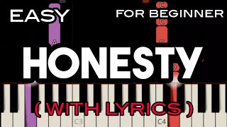 HONESTY  LYRICS   BILLY JOEL  SLOW amp EASY PIANO [upl. by Littell]