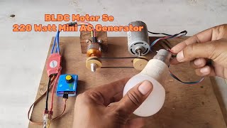 BLDC Motor Se Mini Generator Banaye easily education tech experiment [upl. by Seuqram]