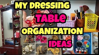 Dressing table organization💄 in tamilhow to organise dressing table and make upKeerthi Sara tips [upl. by Auqinot]