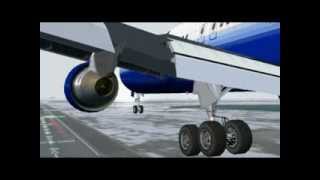 FS2004 United 172 LevelD 767 KSFOKBOS [upl. by Eadrahc53]