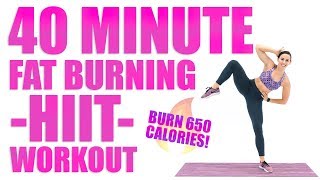 40 Minute Fat Burning HIIT Workout 🔥Burn 650 Calories 🔥 [upl. by Uyekawa]