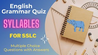 Quiz on Syllables  English Grammar Quiz  For all competitive exams [upl. by Hoban]