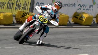 Supermoto Drifts Jumps amp Crashes  iDM St Wendel 2016 [upl. by Thaine768]