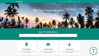 Build A Travel Agency Theme With Materialize CSS 100 [upl. by Rehtse]