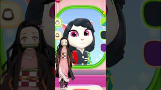 Nezuko Kamado makeover by my talking angela 2💗✨Angelacosplay9 demonslayer cosplay shorts [upl. by Arda691]