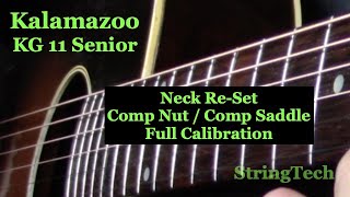 Kalamazoo KG 11 Restoration  Neck ReSet  Comp Nut  Comp Saddle  Full Calibration [upl. by Nosreip930]