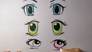 How to draw anime eyes AnimeEyes DrawingTutorial AnimeArt ArtForBeginners LearnToDraw [upl. by Aisorbma260]