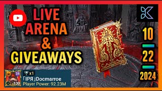 Raid Shadow Legends  Live Arena  TOP 1  IPR DocMarroe  GIVEAWAYS [upl. by Shandeigh582]