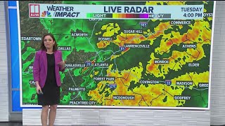 Tracking rain storms across metro Atlanta north Georgia  4p update [upl. by Birdt952]