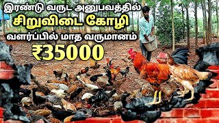 இரண்டு வருட அனுபவம் சிறுவிடை கோழி வளர்ப்பில் மாதம் 35000 வரை வருமானம்  madurai desi chicken farm [upl. by Chapnick999]