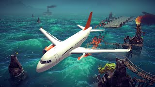 Crashing Airplanes into Water  Besiege [upl. by Teddi778]