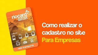 Saiba como se cadastrar no site Para Empresas da Riocard Mais [upl. by Ahsinad639]