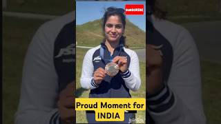 Proud Moment INDIAs 1st Medal 🥉Chak de India shorts parisolympics2024 [upl. by Noxid]