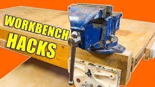 5 DIY Workbench Hacks  Woodworking Tips and Tricks [upl. by Jud]