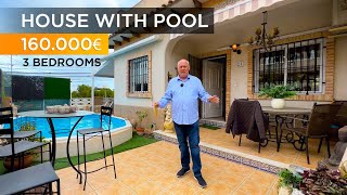 House in Spain 🌊️🌴 Renovated semi detached house in Lago Jardin with private pool in Torrevieja [upl. by Ailsun304]