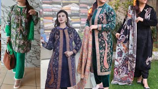 Makmal Long Coat Pattern for winter  Impoted Makmal Dresses for Winters  Winters in Kashmir [upl. by Roderic]