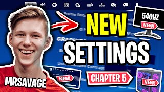 MrSavage Reveals NEW Settings Fortnite Chapter 5 UPDATED 2024 [upl. by Antons862]