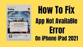 How To Fix This App iS Currently Not Available In Your Region  Fix App Not Available In Apple Store [upl. by Navoj]