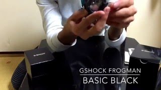 GShock GWF10001JF Basic Black Frogman unboxing  review [upl. by Odlonra517]