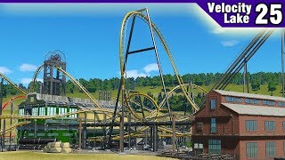 Velocity Lake ep 25  Finishing the coaster  Industrialthemed restaurant  Planet Coaster [upl. by Duffie]