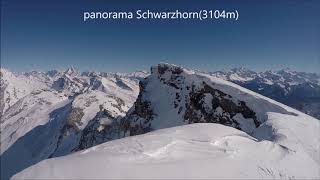 skirando Aminona  Les Outannes  Schwarzhorn3104m Montana Valais Suisse 1722019 [upl. by Amadeus702]