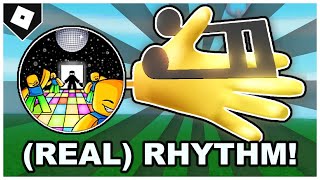 Slap Battles  FULL GUIDE How to ACTUALLY get RHYTHM GLOVE  quotTOTAL RHYTHMquot BADGE ROBLOX [upl. by Anaele580]