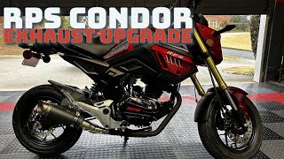 Honda Grom Clone RPS Condor exhaust upgrade [upl. by Guthry]