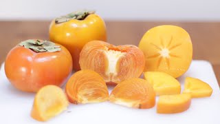 How to Eat Persimmons  Persimmon Taste Test [upl. by Helene438]