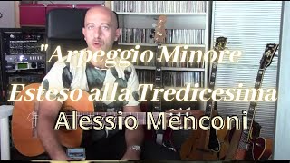 Lezioni di Chitarra Jazz Arpeggio minore esteso alla tredicesima [upl. by Akyeluz]