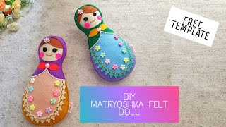 👸BEST MATRYOSHKA FELT DOLL TUTORIAL  BABUSHKA DOLL  FELT DOLL [upl. by Hilde360]