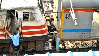 WAP5 Loco coupling  KANPUR SHATABDI Exp amp Departure from New Delhi [upl. by Divadnhoj794]