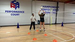 Setting Footwork Drill with Kahea Carvalho  Setter College Volleyball Lessons with Lion [upl. by Soneson]