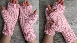 Knit Fingerless Gloves Hand Warmers  Knit Fingerless Mittens [upl. by Boaten897]