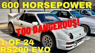 BANNED from RACING 600 HORSEPOWER Ford RS200 EVOLUTION  500000 RALLY Car [upl. by Sucram683]