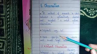 Observation Method  1st Type of Research Methods  Psychology  Vid13 [upl. by Schnell]