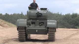 Wartime Churchill Tank driving with latest Challenger 2 Tank [upl. by Aitnas434]