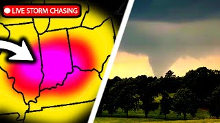 Live Chasing Indiana SupercellWindbag Threat  LIVE STORM CHASING [upl. by Channing]