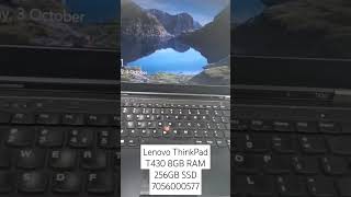 Lenovo ThinkPad T430 8GB RAM 256GB SSD only Rs 10999 ‼️7056000577 lenovo laptop shorts reels [upl. by Weston]